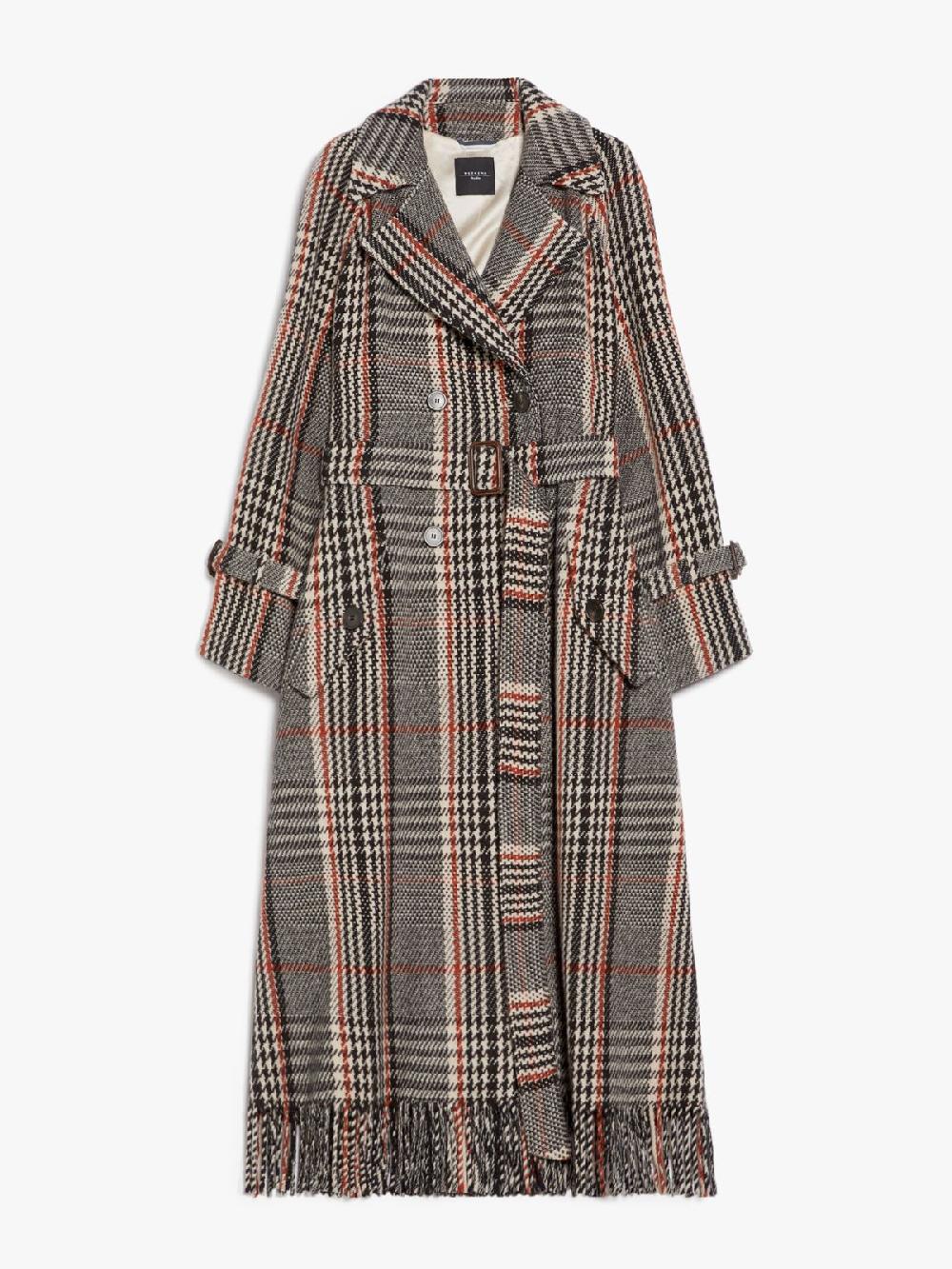 Weekend Cappotto in mista lana con frange Affare Del Giorno